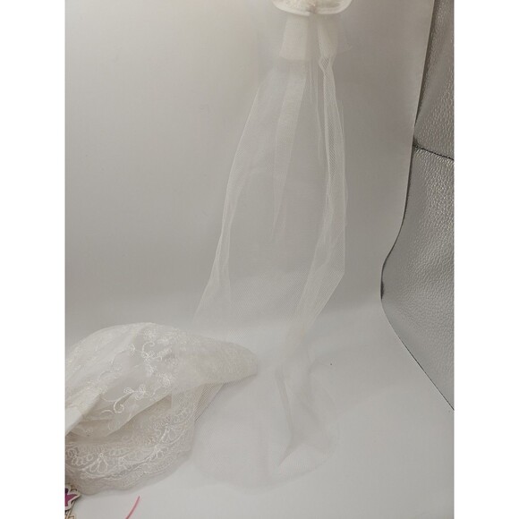 Vintage Barbie Romantic Wedding Dress and Veil 1986 #3102 Bridal Gown Bride - Picture 16 of 16